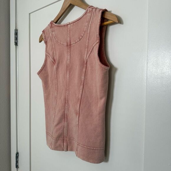 Maeve by Anthropologie Tank Top Womens Sz S Pink Sleeveless V Neck Tassel Cotton - Picture 5 of 10